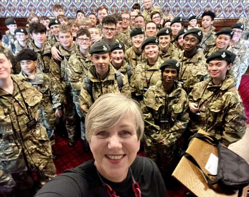Lilian with Nottinghamshire Army Cadets